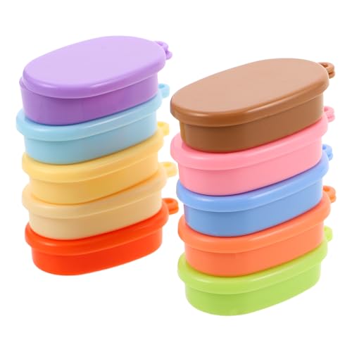 KICHOUSE 10 Stück Miniatur-Lunchbox für Puppenhäuser – Mini-Aufbewahrungsbox für Lebensmittel, Modell für Obst, Gemüse, Picknick, Feengarten, Puppenhaus, Küchenzubehör von KICHOUSE