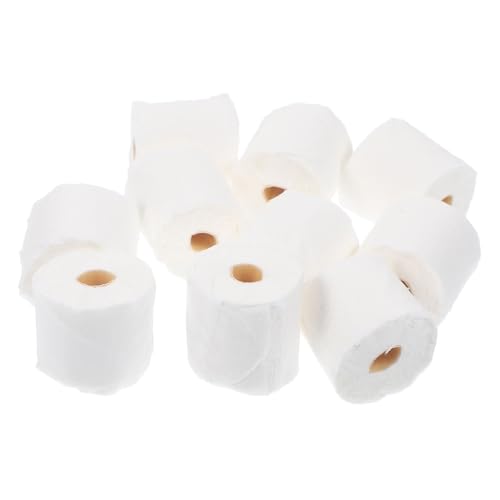 KICHOUSE 10 Stück Miniatur-modellröhrenpapier Toilettenartikel Puppe Plüsch Bad Miniaturen Teppich Überraschung Dolly Mini-Handtuch Figuren Windeln Klein Rosa Plastik von KICHOUSE