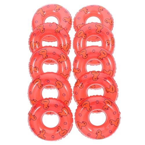 KICHOUSE 10 Stück Miniature Schwimmring Deko Bunte Mini Schwimmringe für Puppenhäuser Kreative Party Accessoires Material Fantasie und Motorik von KICHOUSE