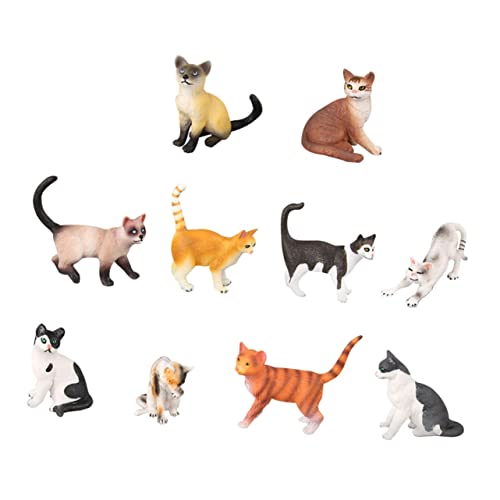 KICHOUSE 10 Stück Modell Katzenschmuck Katzenfiguren Spielset mit Katzenfiguren Katzen-Minifiguren Katze simuliertes Katzenspielzeug falsche Katze kleine Figuren Plastik KICHOUSE 10 Stück Modell Katzenschmuck Katzenfiguren Spielset mit Katzenfiguren Katzen-Minifiguren Katze simuliertes Katzenspielzeug falsche Katze kleine Figuren Plastik von KICHOUSE