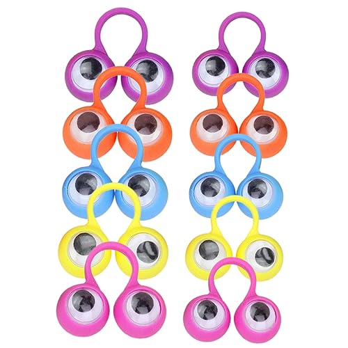 KICHOUSE 10 Stück Party für für Toys Finger Kid Toys Augapfelringe Fingerspielzeug Partygeschenke Plastik KICHOUSE 10 Stück Party für für Toys Finger Kid Toys Augapfelringe Fingerspielzeug Partygeschenke Plastik von KICHOUSE