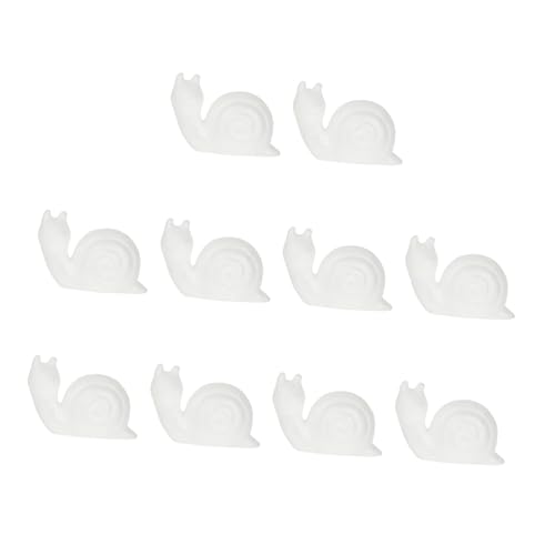 KICHOUSE 10 Stück Schaumweiße Embryoschnecke Dekoratives Schaummodell Modell Aus Weißem Schaumstoff Kinderhandwerk Schnecke Miniatur Schaumstoffmodell Malerei Basteln Für Winzig Groß von KICHOUSE