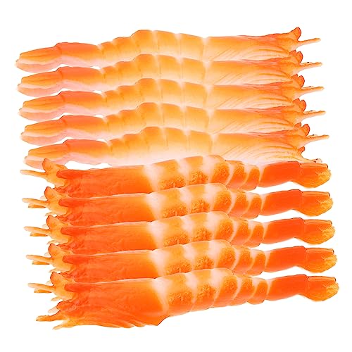 KICHOUSE 10 Stück Simulierte gekochte Garnelen -Requisiten Essen Rollenspiel gefälschte Garnelenstütze Fake-Garnelen- Garnelen Figuren PVC KICHOUSE 10 Stück Simulierte gekochte Garnelen -Requisiten Essen Rollenspiel gefälschte Garnelenstütze Fake-Garnelen- Garnelen Figuren PVC von KICHOUSE