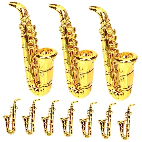 KICHOUSE 10 Stück Teiliges Miniatur Saxophon Musikinstrumente Modell für Puppenhaus Dekoration Kreative Fotorequisiten DIY Miniaturwelt Accessoires KICHOUSE 10 Stück Teiliges Miniatur Saxophon Musikinstrumente Modell für Puppenhaus Dekoration Kreative Fotorequisiten DIY Miniaturwelt Accessoires von KICHOUSE