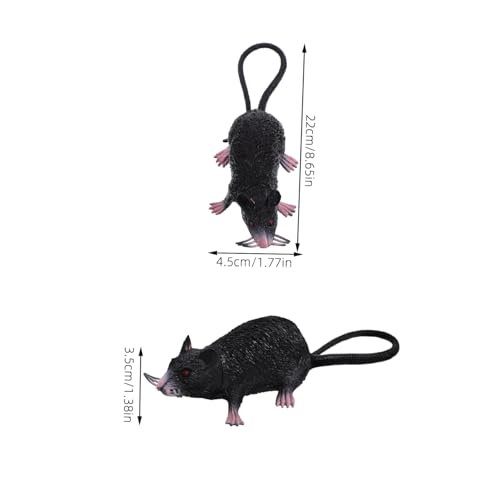 KICHOUSE 10 Stück Teiliges Realistische Ratten Deko Gruselige Halloween Streiche Langlebige Kleine Modellratten Wiederverwendbare Party und Spukhausdekoration Einfach zu Reinigen von KICHOUSE