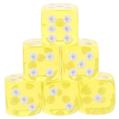 KICHOUSE 10 Stück Teiliges Transparente Seitige Spielwürfel für Partys Spiele und Dekoration Leicht und Tragbar für Bars und Familienfeiern von KICHOUSE