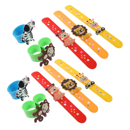 KICHOUSE 10 Stück Tierarmband erste Party Tiere deko Armband mit Druckknöpfen aus Silikon Schlagarmbänder für Karnevalsarmband Gastgeschenke für Kindergeburtstage Kieselgel KICHOUSE 10 Stück Tierarmband erste Party Tiere deko Armband mit Druckknöpfen aus Silikon Schlagarmbänder für Karnevalsarmband Gastgeschenke für Kindergeburtstage Kieselgel von KICHOUSE