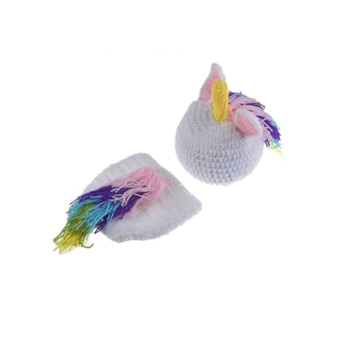 KICHOUSE 100 Fotografieanzug unicorn costume photo props photo shoot props for infants outfits handgestrickte Kinderkleidung Kostüme für die Elefantenfotografie Rosy von KICHOUSE