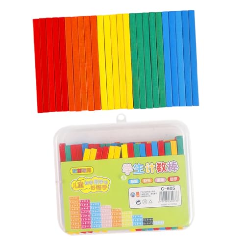 KICHOUSE Kinder Mathematik Zählen Spielzeug 100 Stücke Holz Zählen Sticks Pädagogisches Mathematik Lernen Stangen Set von KICHOUSE
