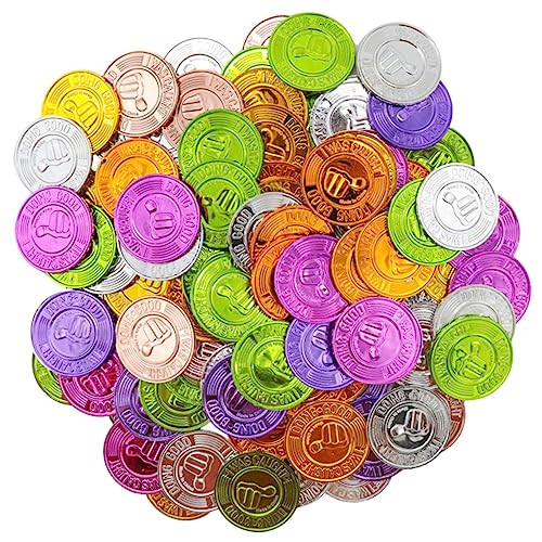 KICHOUSE 100 Stück Karneval Schatz Party Piratenmünzen Schmuck Piratenmünzen Goldmünzen Für Kleine Spielzeuge Für Kinderpreise Schmuck Aus Piratenschätzen Plastik von KICHOUSE