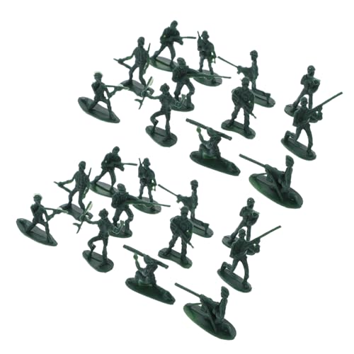 KICHOUSE 100 Stück Mini-Soldatenmodell Soldaten Figuren realistische Soldatenfigur Miniatur-Soldatenfiguren Soldatenfiguren für Minifigur Mikrofiguren Plastik Olive Green von KICHOUSE