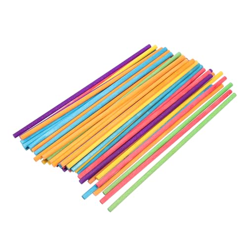KICHOUSE 100 Stück Musikalische Rhythmusstäbe aus Holz Bunte Percussion Sticks für Frühkindliche Bildung Musikspielzeug Rhythmus und Kreativität von KICHOUSE