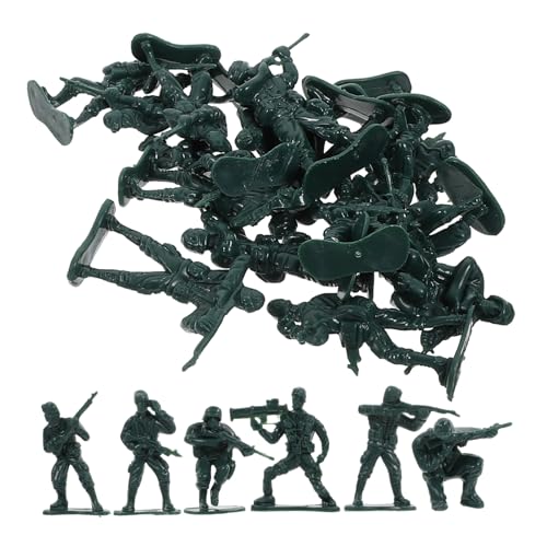 KICHOUSE 100 Stück -actionfiguren- Zahlen Soldatenfigur Sandtisch Menschen Modell Kleine Leute Handwerk Kleine Soldatenmodelle Realistische Menschenfigur Green Abs von KICHOUSE