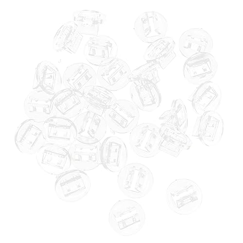 KICHOUSE 100 Stück vertikaler visitenkartenhalter kartenclip Karten Clip Karten Halter Kartenspiele Stand leer Visitenkartenanzeigehalter Display mit Mehreren Visitenkartenhaltern Plastik von KICHOUSE