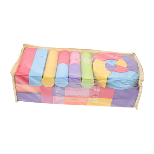 KICHOUSE 100 Stück weiche Bausteine Bauen Baukasten bausteine Eva blockiert Bausteine ​​für Kinderspielzeug Eva-Schaum Colorful von KICHOUSE