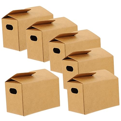 KICHOUSE 10Stücke Paket Boxen Dekorative Mini Boxen Für Puppenhäuser Realistische Gestaltung Aus Kraftpapier Für DIY Projekte Und Bastelarbeiten von KICHOUSE