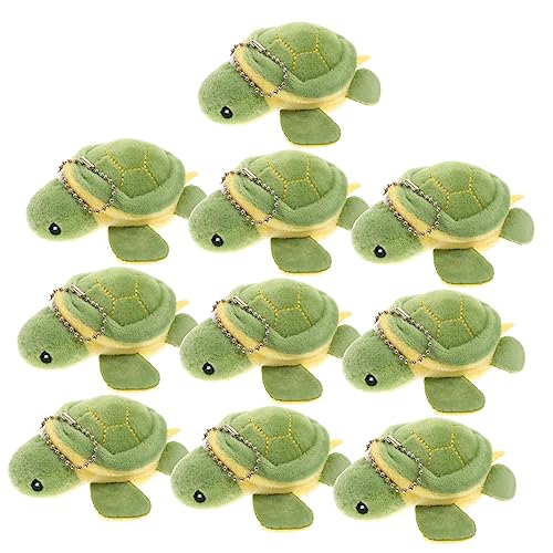 KICHOUSE 10Stücke Plüsch Schildkröten Schlüsselanhänger Niedliche Tier Deko für Taschen Rucksäcke und Plüsch Vielseitig Einsetzbar von KICHOUSE