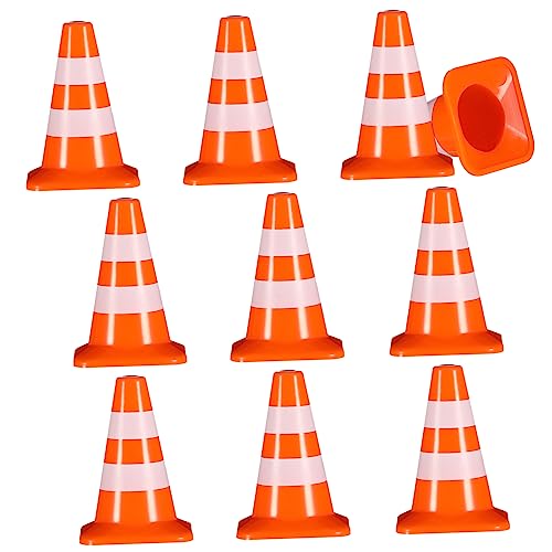 KICHOUSE Verkehrskegel-Ornament 10 Stück Miniatur-verkehrskegel Straßenbaukegel Spielzeug Pädagogisches Lernspielzeug Für Den Sandtisch KICHOUSE Verkehrskegel-Ornament 10 Stück Miniatur-verkehrskegel Straßenbaukegel Spielzeug Pädagogisches Lernspielzeug Für Den Sandtisch von KICHOUSE