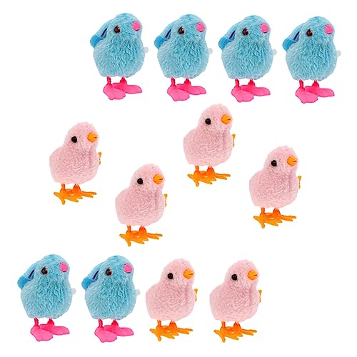 KICHOUSE 12 Stück Aufzieh kinderspielzeug für funnytoys Practical Toys Cartoon Toys plushbit Aufziehspielzeug für Kleinkinder Osterpartyzubehör Plüsch Light Green von KICHOUSE