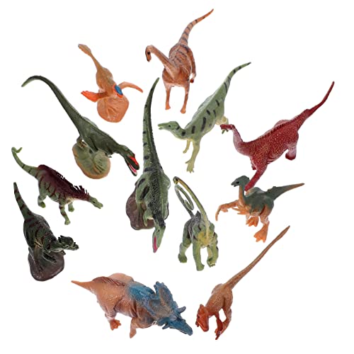 KICHOUSE 12 Stück Dinosaurier-modellspielzeug Miniaturdinosaurierfiguren Dinosaurierspielzeug Für Jungen Dinosaurier-Modelle Cartoon-Dinosaurier-Modell Dinosauriermodell PVC von KICHOUSE