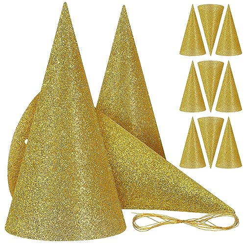 KICHOUSE 12 Stück Geburtstagshut Hüte klein Erwachsene Geburtstagsfeier funkeln Geburtstagsmütze Kind Glitzer-Partyhut Geburtstagsmützen für Glitzerkleber Golden KICHOUSE 12 Stück Geburtstagshut Hüte klein Erwachsene Geburtstagsfeier funkeln Geburtstagsmütze Kind Glitzer-Partyhut Geburtstagsmützen für Glitzerkleber Golden von KICHOUSE