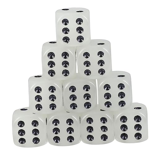 KICHOUSE 12 Stück Leuchtwürfel Mini SAGT Brettspielwürfel Tischspiel Requisiten Leuchtrequisiten Exquisite Kleine Nachtleuchtwürfel Requisite Miniwürfel von KICHOUSE