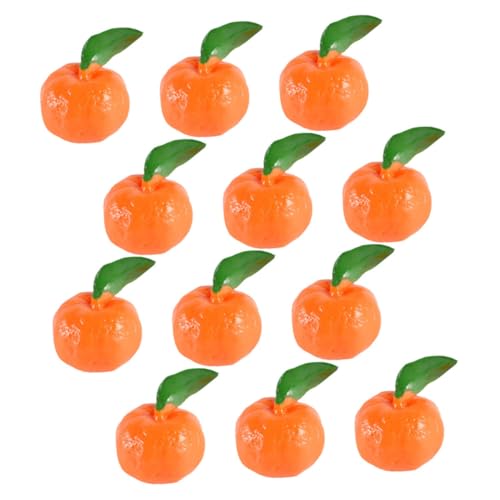 KICHOUSE 12 Stück Orangefarbenes Modell Schwimmbad Zitronenpresse Entsafter Maschine Künstlich Granatapfelsaft Obst Spielzeugnahrung Zitrusfrüchte Fälschung Dehydrierte Früchte PVC von KICHOUSE