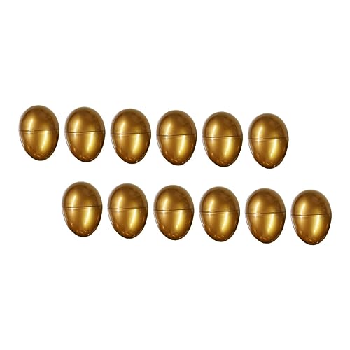KICHOUSE 12 Stück Teiliges Goldene Ostereier Kreative Eierschalen für Ostern für Überraschungen Preise Dekoration für Ostereiersuche und Feiertagsfeiern von KICHOUSE
