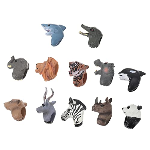 KICHOUSE 12 Stück Teiliges Set Tier Handpuppen für Interaktive Fingerpuppen aus Weichem Material für Geschichtenerzählen und Kreative Spiele Fördert die Frühkindliche Entwicklung und von KICHOUSE