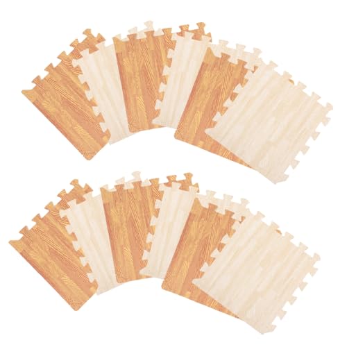 KICHOUSE 12 Stück Teppich spielmatte Bodenpuzzle Bodenmatte schaumstoffmatte Ineinandergreifende Matte Puzzlematte Puzzlekissen für den Haushalt Bodenbelag für den Haushalt Präzisions-Eva von KICHOUSE
