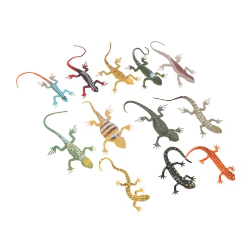 KICHOUSE 12 Stück künstliche realistische gefälscht Gecko Streich für kinderspielzeug Simulations-Eidechsenspielzeug gruseliges Eidechsenspielzeug Plastik von KICHOUSE