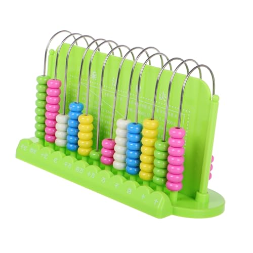 KICHOUSE 12 Zähler Abakus Arithmetikspielzeug Rechenspielzeug für Mathe-Tools -Abakus- berechnen Werkzeuge Abakus unterrichten Plastik Green KICHOUSE 12 Zähler Abakus Arithmetikspielzeug Rechenspielzeug für Mathe-Tools -Abakus- berechnen Werkzeuge Abakus unterrichten Plastik Green von KICHOUSE