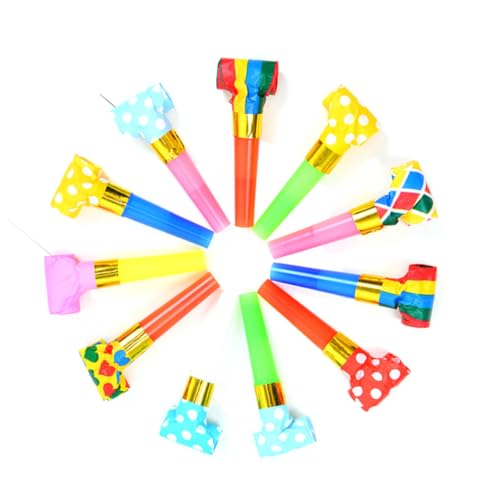 KICHOUSE 120 Stück Partyspielzeug ' party favours fasching zubehör party decoration faschingsaccessoires Pfeife Partypfeife Jubelpfiff Partykrachmacher Partypfeifen von KICHOUSE