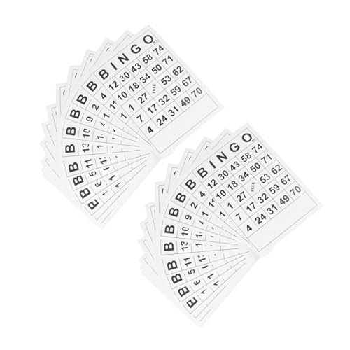 KICHOUSE 120 Stück Teiliges Bingo Kartenset Partyspiel Interaktiv für Familie Freunde Spielabend Zubehör Einfache Regeln Großer Spielspaß von KICHOUSE