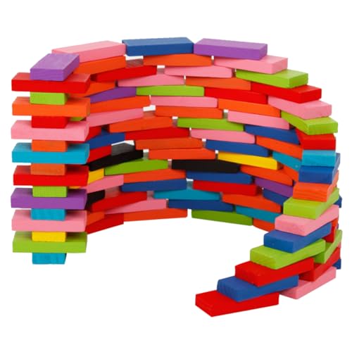 KICHOUSE 120Stücke Farbenfrohe Teiliges Domino Bausteine für Pädagogisches Holzspielzeug Kreativität und Konzentration für Jungen und Mädchen KICHOUSE 120Stücke Farbenfrohe Teiliges Domino Bausteine für Pädagogisches Holzspielzeug Kreativität und Konzentration für Jungen und Mädchen von KICHOUSE