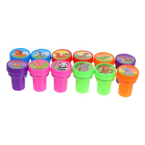 KICHOUSE 12Stücke Teiliges Tier Stempelset für Lustige und Farbenfrohe Cartoon Stempel für Scrapbooking Basteln und Kreative Schulprojekte Geschenktüten und Interaktive KICHOUSE 12Stücke Teiliges Tier Stempelset für Lustige und Farbenfrohe Cartoon Stempel für Scrapbooking Basteln und Kreative Schulprojekte Geschenktüten und Interaktive von KICHOUSE