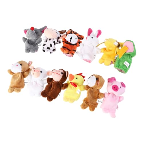KICHOUSE 12Stücke Verschleißfeste Fingerpuppen Handpuppen für Geschichtenerzählen und Kinderinteraktion für Kreative Lernmomente und Familiären Spaß KICHOUSE 12Stücke Verschleißfeste Fingerpuppen Handpuppen für Geschichtenerzählen und Kinderinteraktion für Kreative Lernmomente und Familiären Spaß von KICHOUSE