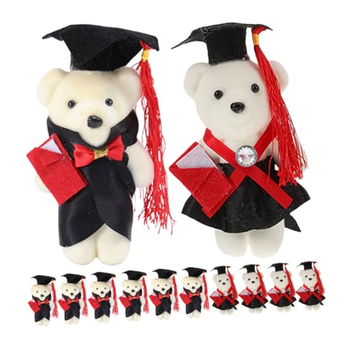 KICHOUSE 12pcs Mini Abschlussbär DIY Blumenstrauß Gefülltem Bär Mit Absolventen Abschluss Party Puppe DIY -Material Für College -Zeremonie von KICHOUSE