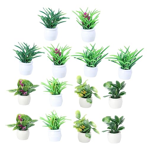 KICHOUSE 14 Stück Topfmodell Mini-topfpflanze Mini-künstliche Pflanzen Mini- Zubehör Für Puppenhäuser Anlage Blumenpflanze Minipflanzen Gewächshaus Miniatur Green Plastik KICHOUSE 14 Stück Topfmodell Mini-topfpflanze Mini-künstliche Pflanzen Mini- Zubehör Für Puppenhäuser Anlage Blumenpflanze Minipflanzen Gewächshaus Miniatur Green Plastik von KICHOUSE