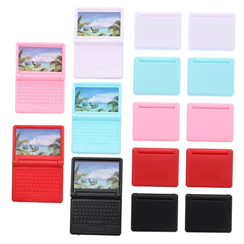 KICHOUSE 15 Stück Büropuppencomputer Laptop Mini-Computerspielzeug Miniatur-Spielzeugcomputer kleines Computerspielzeug Puppenhauscomputer Plastik KICHOUSE 15 Stück Büropuppencomputer Laptop Mini-Computerspielzeug Miniatur-Spielzeugcomputer kleines Computerspielzeug Puppenhauscomputer Plastik von KICHOUSE