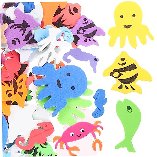KICHOUSE 150 Stück Meerestier Aufkleber Scrapbooking Aufkleber Für Aufkleber Heimdekor Aufkleber Für Tagebuch Aufkleber Cartoon Aufkleber Zimmeraufkleber Bastelaufkleber von KICHOUSE