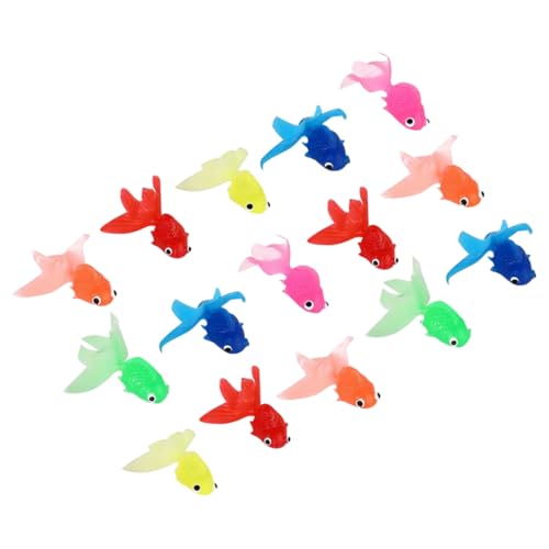 KICHOUSE 15Stücke Künstliche Goldfische Aquarium Dekoration Lebensnahe Simulation Tropischer Fische aus Umweltfreundlichem TPR Material Mixed Color für Traumhafte Aquarienlandschaften von KICHOUSE