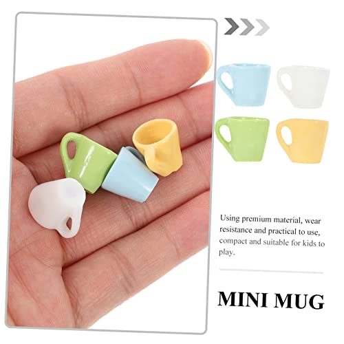 KICHOUSE 16 Stück Teiliges Mini Kaffeetassen Bunte Puppenhaus Zubehör Lebendige Miniatur Becher Leicht und Tragbar als und Dekoration von KICHOUSE