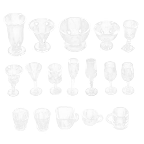 KICHOUSE 17 Stück Mini-Küchenutensilien Mini- - Mini- -Küchenzubehör Puppenhausverzierung Puppenhauszubehör Mini-Küchengeschirr- Plastik Transparent von KICHOUSE