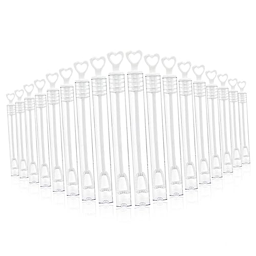 KICHOUSE 18 Stück Seifenblasenstäbe Tube Boon Bubble Für Kindergeschenke Kinderspielzeug Nachfüllbare Seifenblasenstäbe Hochzeitsseifenstäbe Leere Herz von KICHOUSE