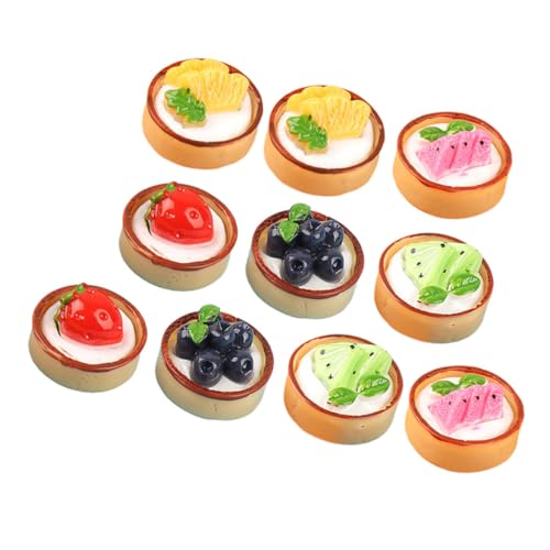 KICHOUSE 18 Stück realistischer künstlicher Kuchen Realistischer Kuchen Kuchendummies Miniatur-Obstkuchen gefälschter Nachtisch gefälschter Kuchen Kuchenmodell Kuchen Harz von KICHOUSE