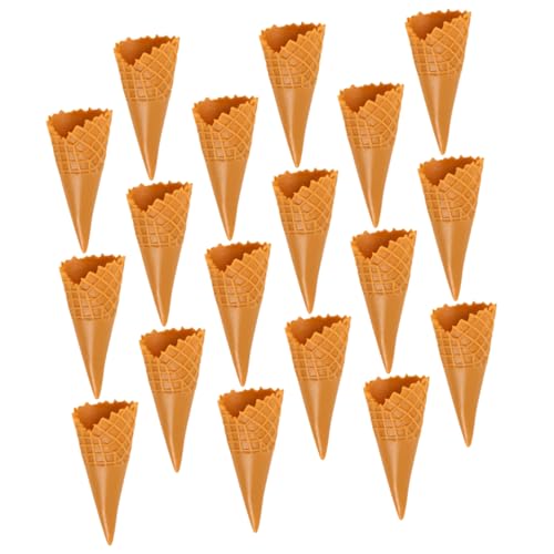 KICHOUSE 18Stücke Mini Eistüten Kunststoffeiscone für DIY Bastelprojekte für Kreative Aktivitäten und Schmuckherstellung Vielseitig Einsetzbar der Freizeitgestaltung von KICHOUSE