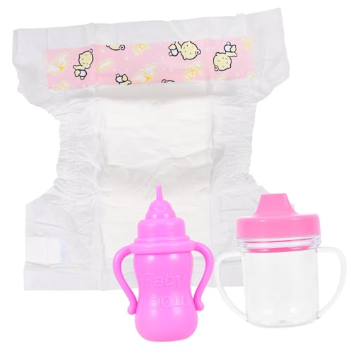 KICHOUSE 1Satz Babypuppenflasche und Windel Puppenzubehör für Rollenspiele für Puppen Detailreiche Spielzeugflasche und Windel KICHOUSE 1Satz Babypuppenflasche und Windel Puppenzubehör für Rollenspiele für Puppen Detailreiche Spielzeugflasche und Windel von KICHOUSE
