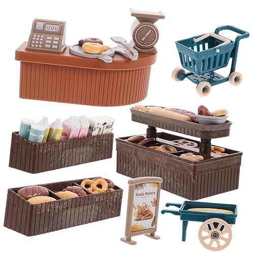 KICHOUSE 1Satz Bäckerei Für Puppenhaus Realistische Dekoration Mit Milchbrotwagen Für Kreative Spielwelten Und DIY Projekte Für Mini Szenenmodell von KICHOUSE