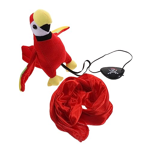 KICHOUSE 1Satz Bandana Augenklappe und Gefüllter Papagei für Halloween Partys Leicht und Bequem Einfach für Kostümwechsel Teiliges von KICHOUSE